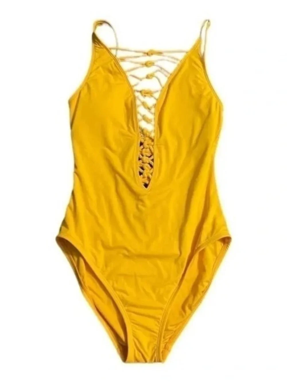 NWT Bleu Rod Beattie Womens Size 14 Core-Lace-Down Mio One-Piece Swimsuit NEW